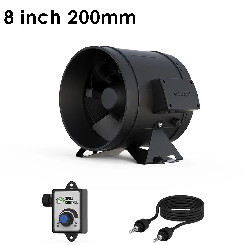 CHKJ 8 Inch/ 6 Inch Ventilation Fan 110V-240V Blower Exhaust Fan Waterproof Air Ventilator Pipe Extractor With Stepless Speed Co