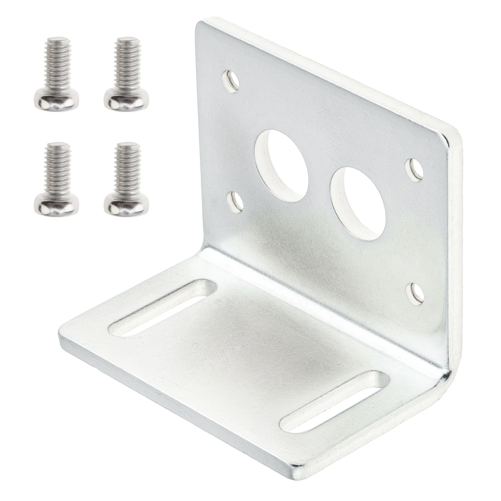 JGY370 Motor Mount Bracket Alloy Steel L Shape Mounting Fixed Seat DC Worm Geared Motor Holder with Screw