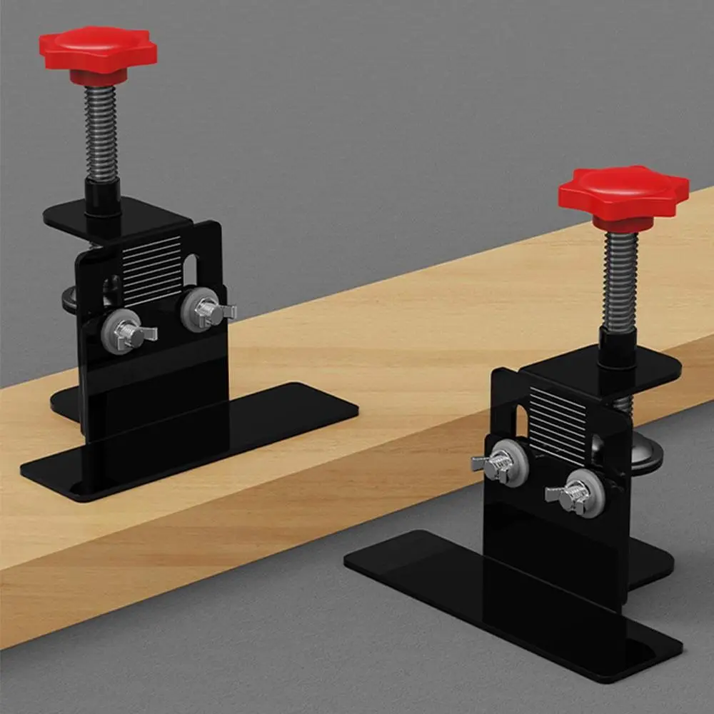 1pair Aluminum Alloy Cabinet Door Mounting Jig Adjustable Multi-functional Cabinet Frame Jig Universal Cabinet Hinge Jig