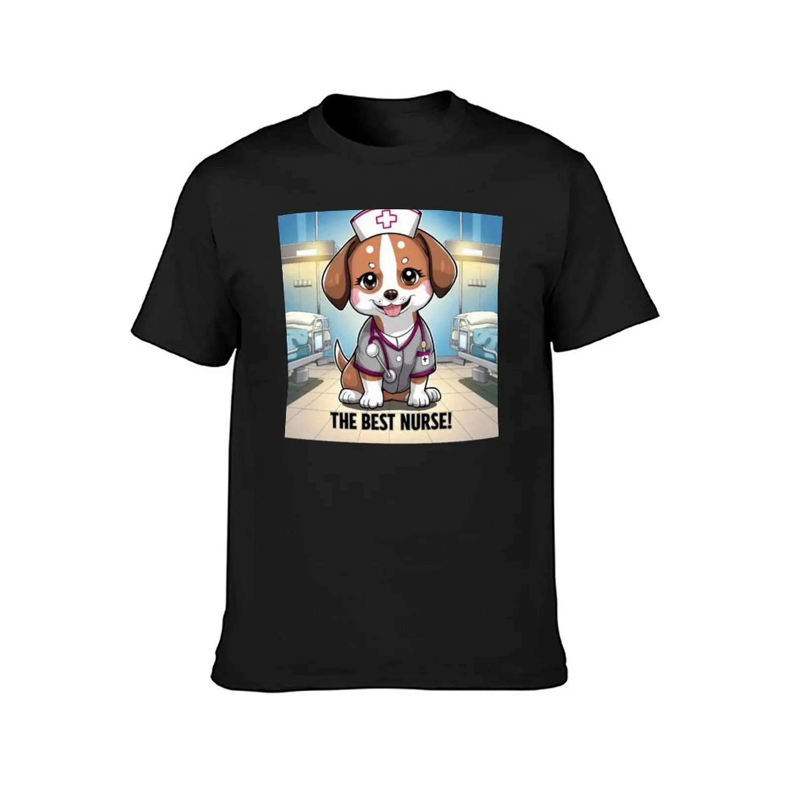 Puppy Nurse T-shirt customizeds graphics quick drying boys whites men clothings