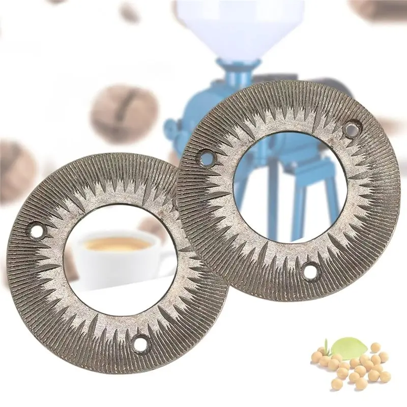 DTEN-For Dry Grain, For Dry Feed Grinding Sheets(2PCS) For 150 Model Electric Grain Mil Steel Milling Discs, Flour Mill Plates