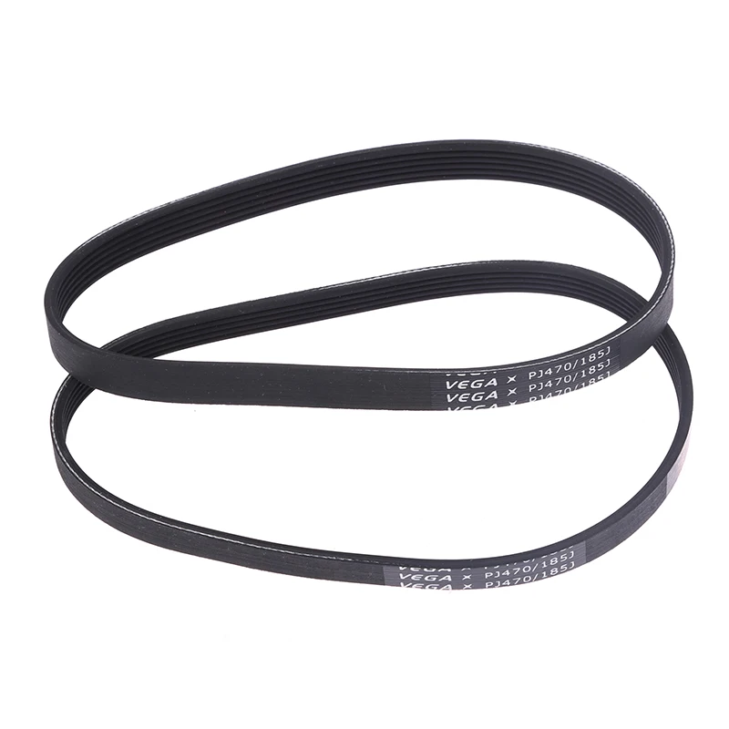 High Quality Black Rubber VEGA V-Belt PJ470 185J 3/4/5/6 Ribs For DIY Model Motor Belt Parts Accessories