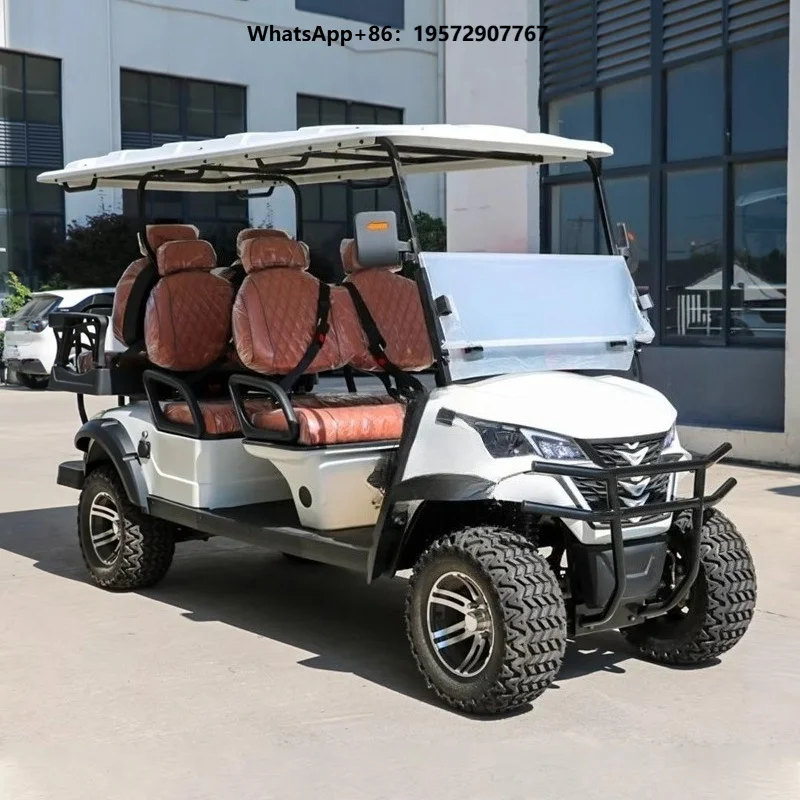 Golf Cart  Customized Luxury Golf Car Four Wheel 6 Seaters 48V Electric 6 Seat Golf Carts for Sale