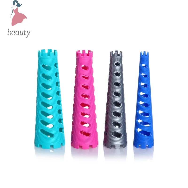 12 Teile/satz Haar Waver Keine Hitze Kegel Form Lockenwickler Extra Dicke Curling Bars Kalte Dauerwelle Flexi Stangen 10,6 cm