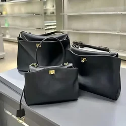 Luxury Brand Microfiber Leather Shoulder Handbag for Women High-End Lock S/S Tote Crossbody Bag Ladies Fashion Accessory