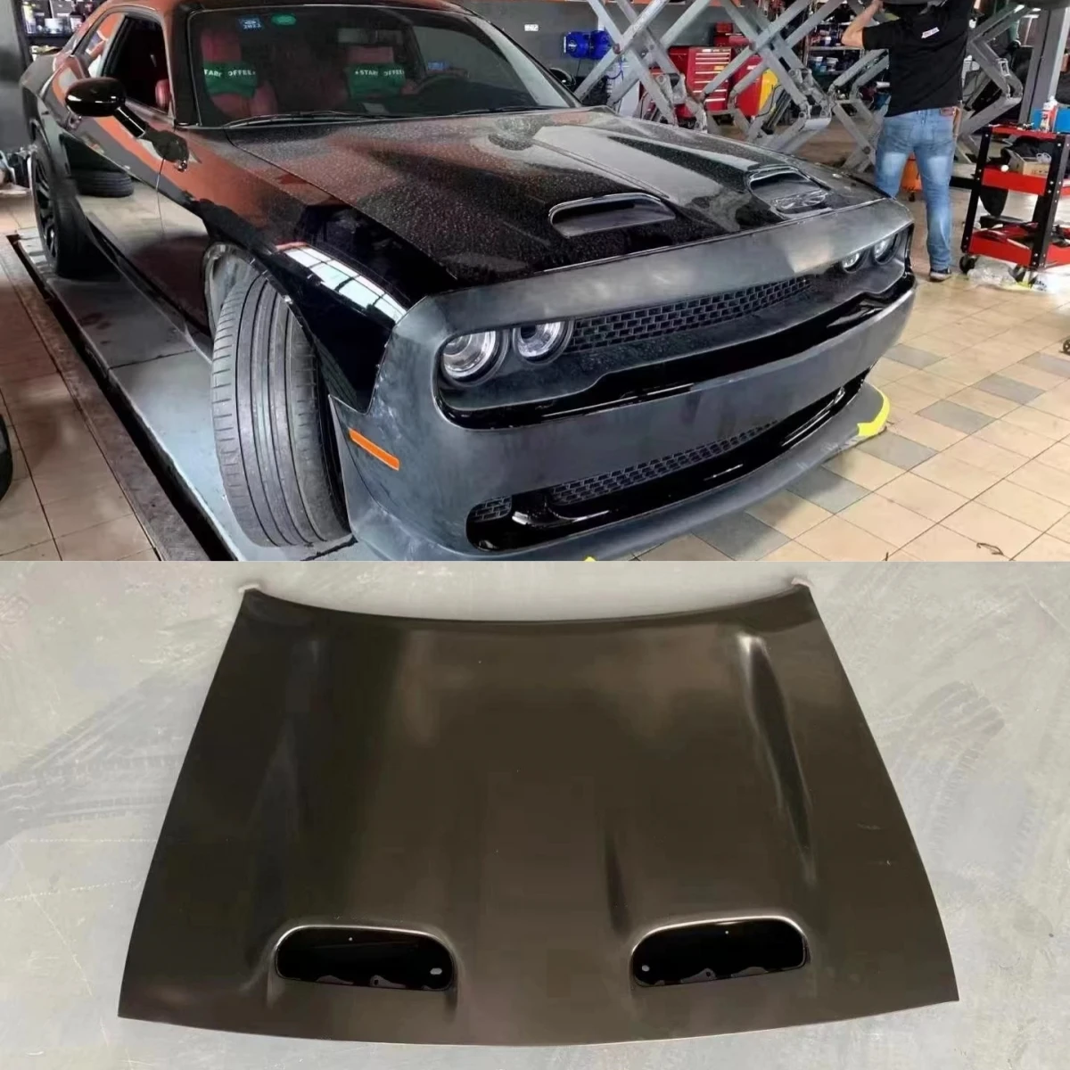 

Крышка двигателя из углеродного волокна для Dodge Challenger, модифицированный комплект кузова капота, автомобильные аксессуары