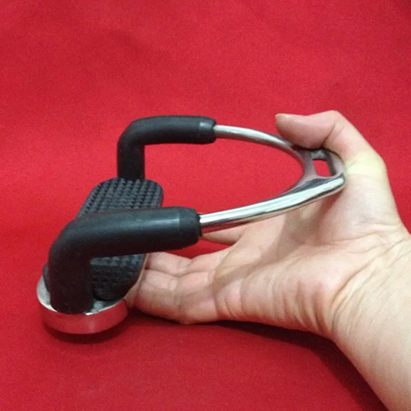 Stainless Steel Safety Stirrups With Black Rubber Horse Flexible Stirrup High Strength Non-Slip Rubber Pad Tread12cm