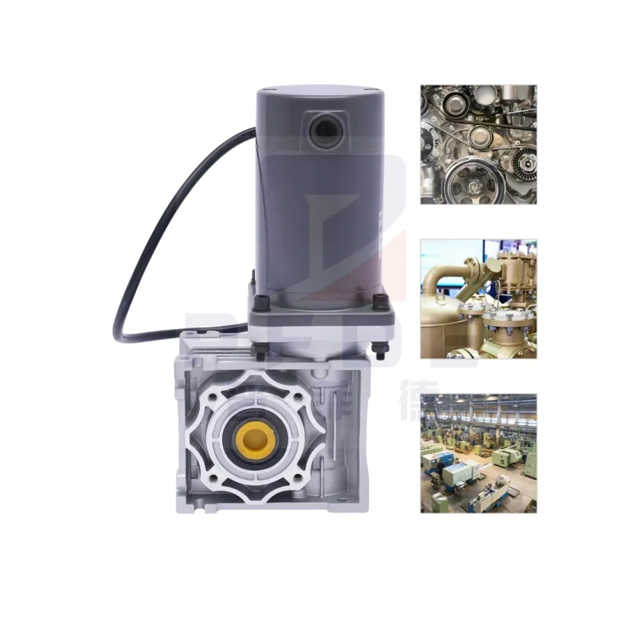 NUOVO 200W DC Motoriduttore 12V 24V + NMRV040 Riduttore a vite senza fine Coppia elevata con velocità autobloccante Motore potente regolabile 360RPM