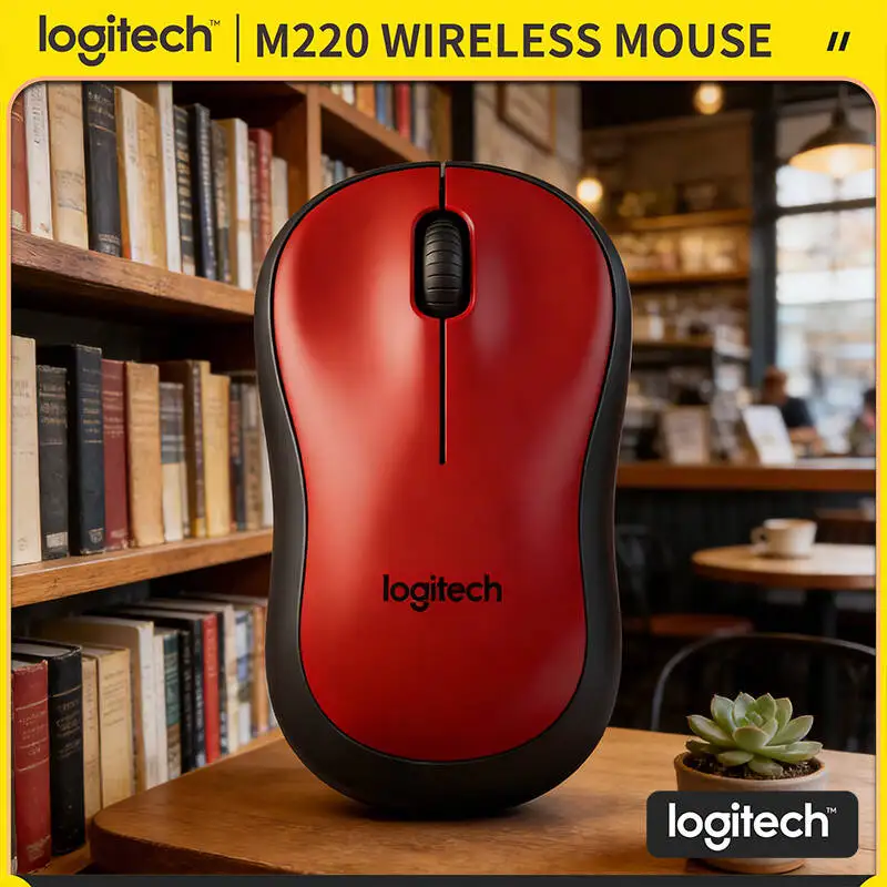 

Logitech M220 Quiet Wireless Mouse 2.4GHz USB Connection Ergonomic Design 18-Month Battery 1000 DPI Daily Office Home Use Tool