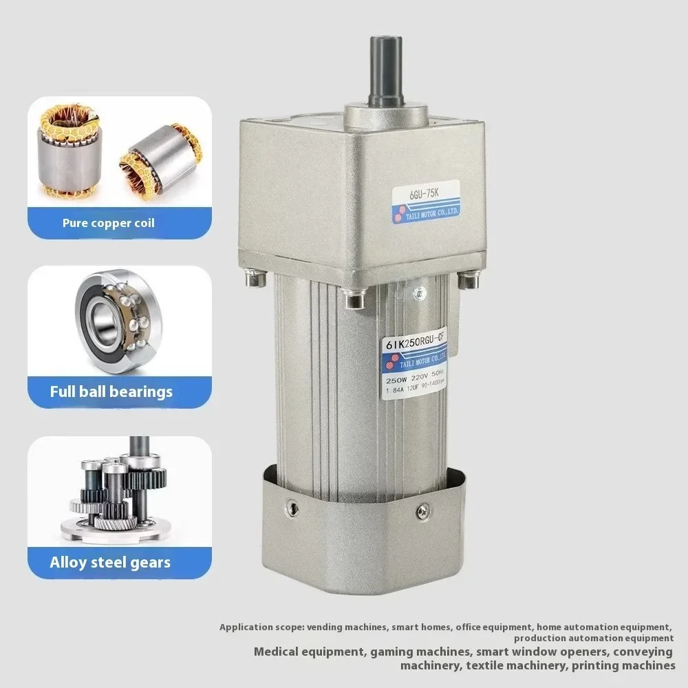 200W 250W Micro AC Motor Kit 220V Gear Motor Speed Forward and Reverse Controller+Single Phase Asynchronous Motor 50/60hz ForCNC