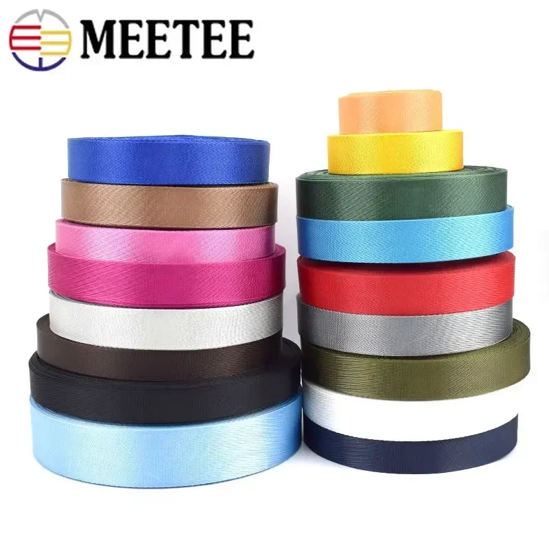 5Meter Polyester Nylon Webbing Tape 20-50mm Decorative Ribbon Band Backpack Bag Strap Dog Collar Bias Binding Sewing Accessories