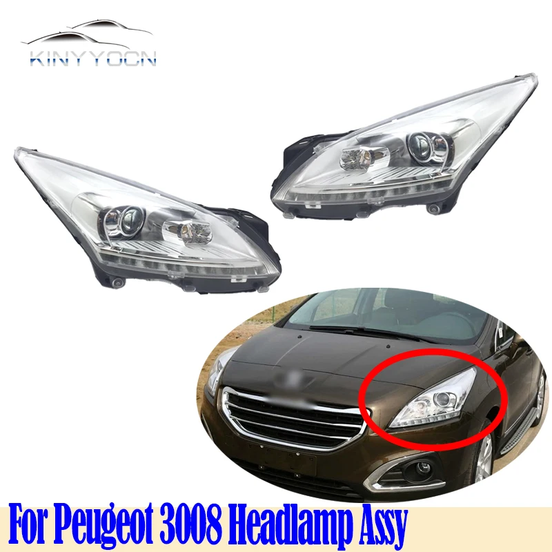 Invalid link without inventory For Peugeot 3008 Head Light Head Lamp Headlight Headlamp Front Light Assembly Assy