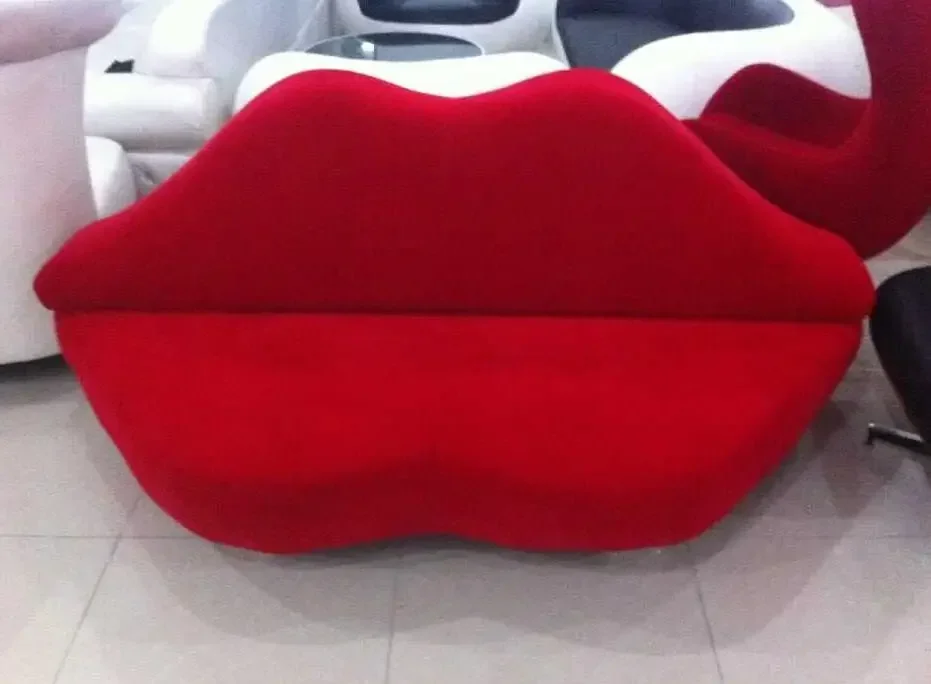 Custom Creative Personality Three Sofa Modern Simple Network Red Lips Small Living Room Bedroom Cloth Lazy Small Sofa