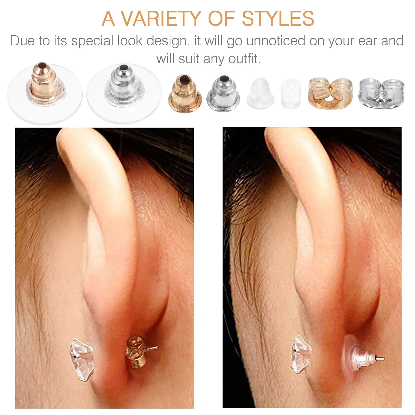 

Bullet Clutch Earring Backs Pad Safety Stoppers 2 Boxes High Quality Durable Easy Use Comfortable Fit Any Outfit