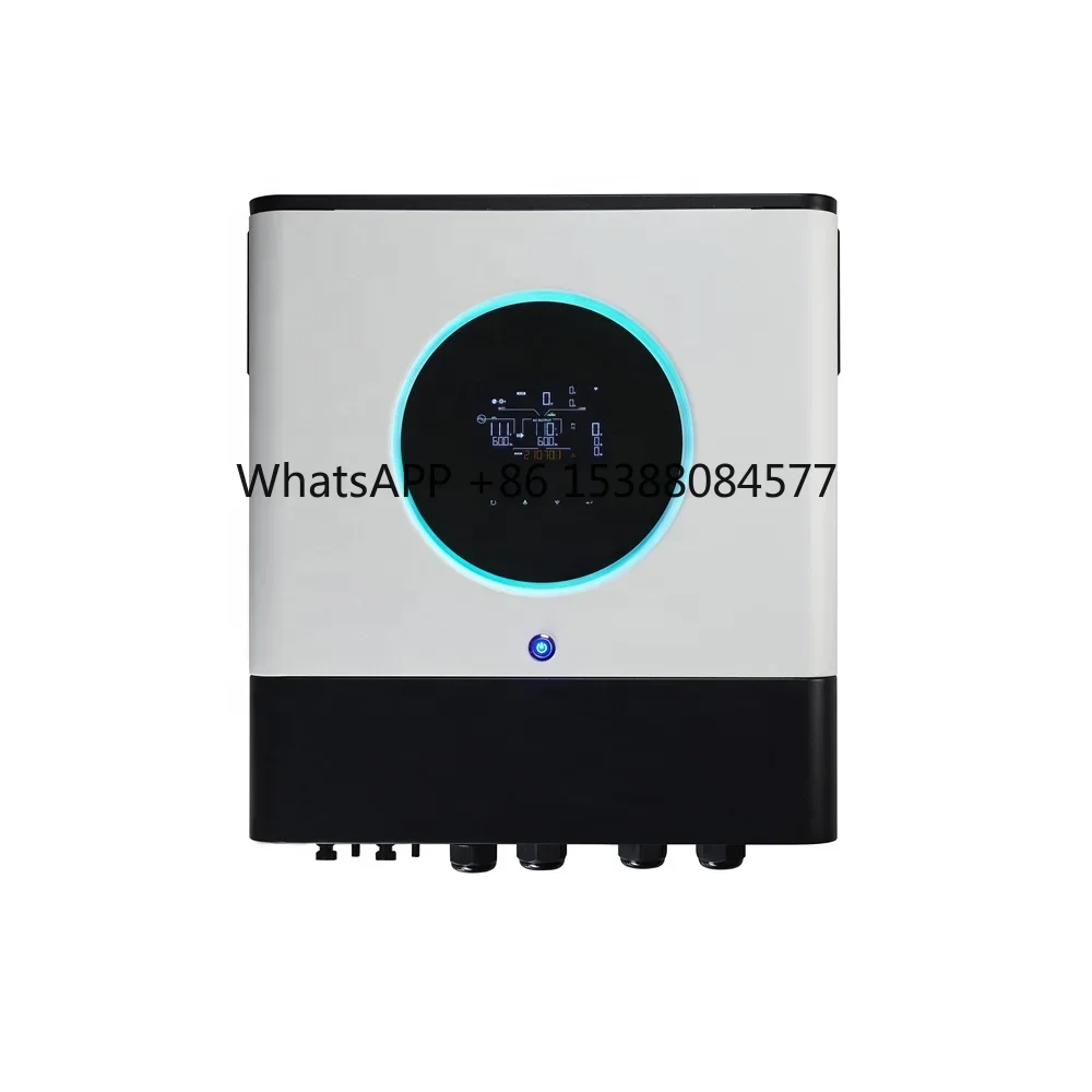 

Гибридный солнечный инвертор с круглым сенсорным экраном и кнопками управления, 11 кВт, 220 В, для аккумуляторов 48 В