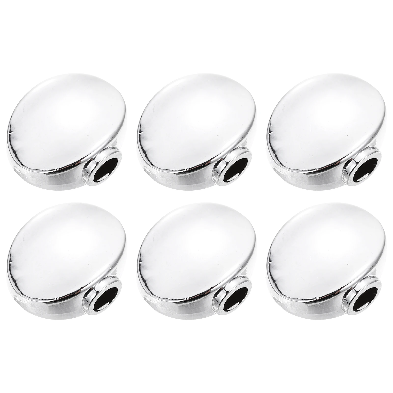 

6 pcs Guitar Head Buttons Tuner Pegs Keys for Acoustic Electric Guitars Bass Metal Durable Easy Install Black Color
