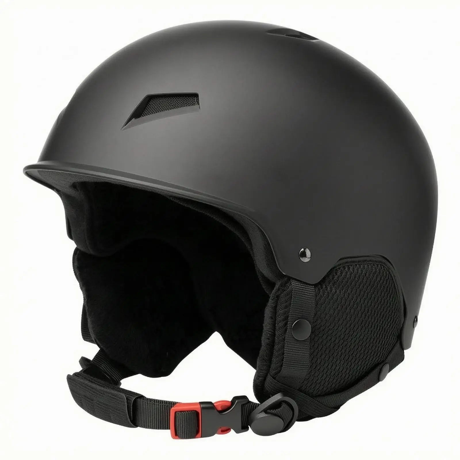 Half Shell Ski Helmet for Men Women Outdoor Snow Headgear ABS Outer Shell with Vent Holes and Chin Strap