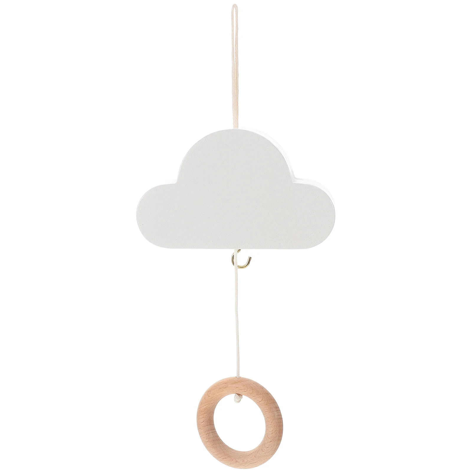 سرير أطفال متنقل على شكل سحابة موسيقية بسيطة لحديثي الولادة مهدئة للنوم بوهو معلقة عتيقة لديكور الحضانة #4