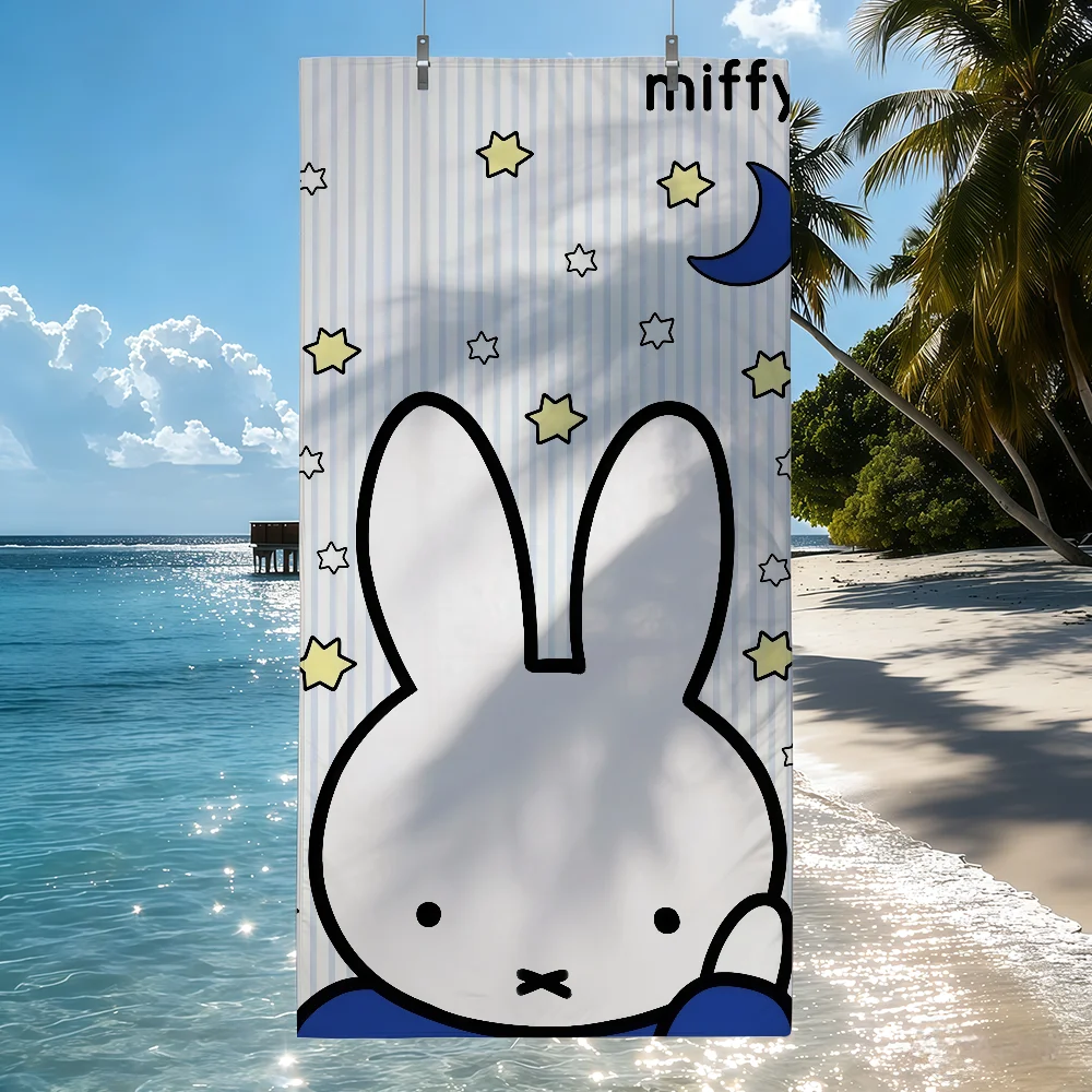 Cartoon cute M-Miffy Towel Drying Bath Towel Applicable To Light Swimming Camping Yoga Beach Out