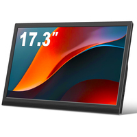 17.3″ Portable Monitor 1920x1080P Computer Display IPS Screen HDMI USB TypeC External Travel Monitor for Laptop PC Xbox Switch