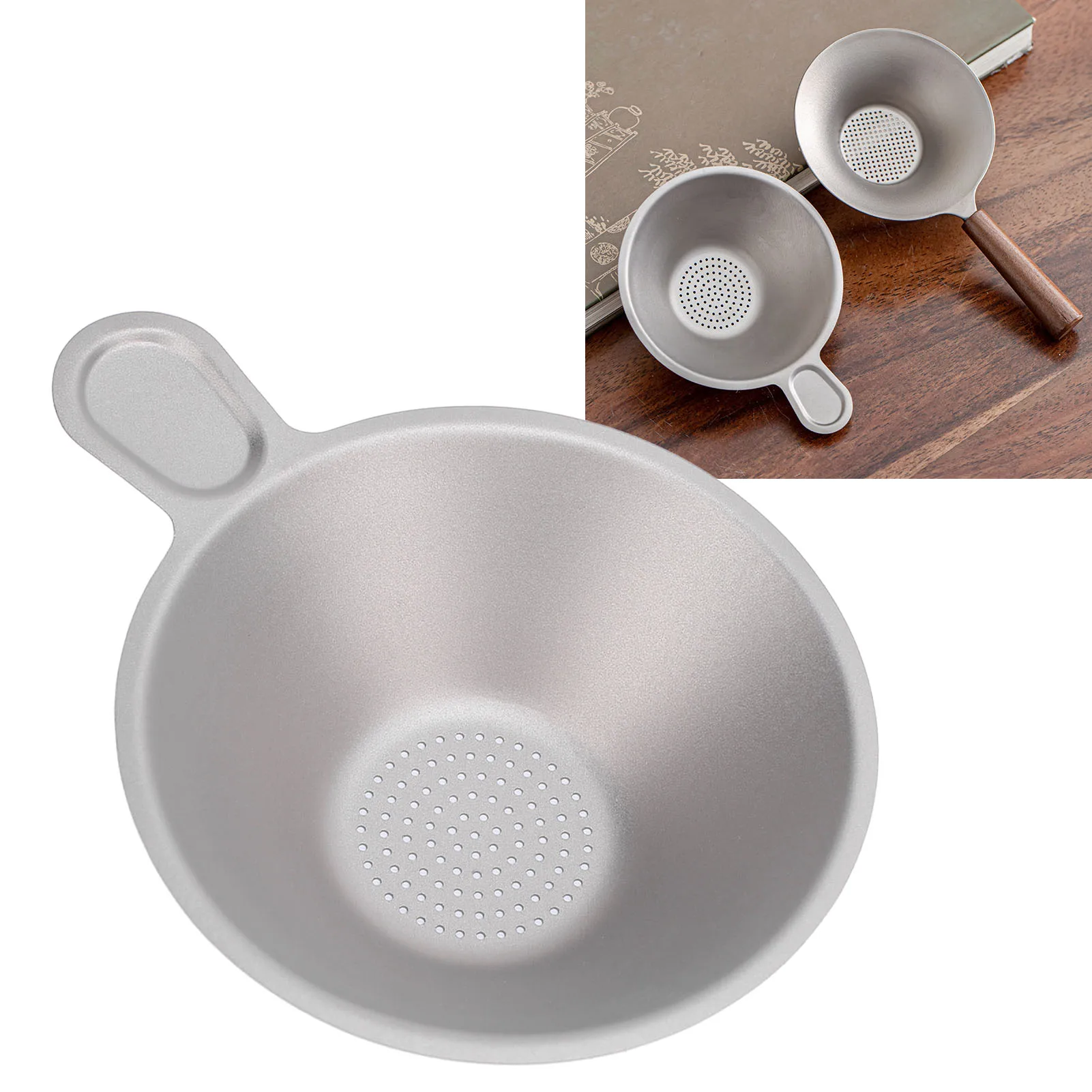 Multifunctional Fine Mesh Tea Strainer Small Sieve Colander Ti Tea Filter for Gongfu Tea Brewing with Integrated Design