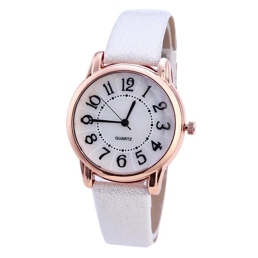 

Women Bracelet Watch Female Analog Quartz Watches Fashion Clock Ladies Simple Faux Leather Digital Yakemian Creative Wristwatch