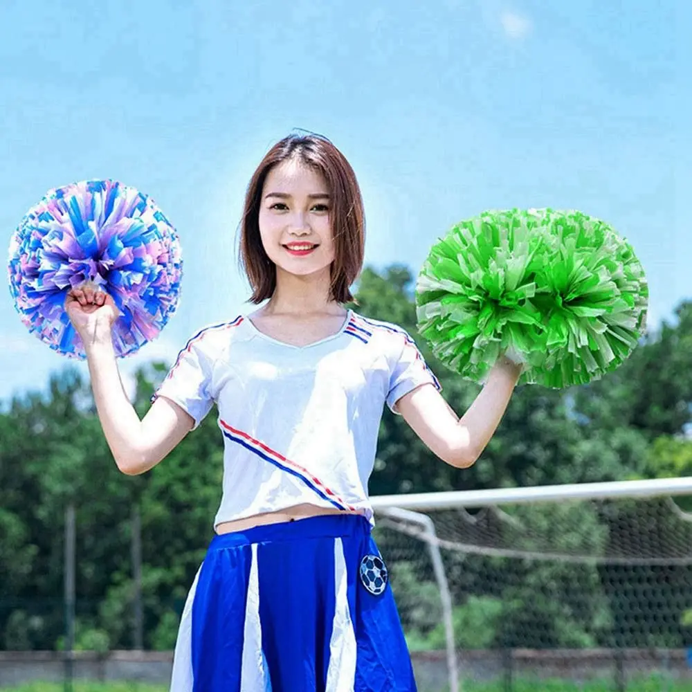 2pcs Concert Competition Flower Fancy Dance Party Decorator Club Sport Supplies Cheerleader Pom Poms Cheerleading Cheering Ball