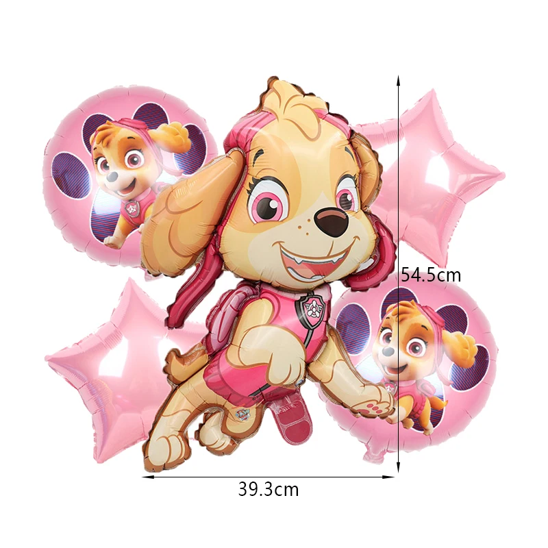 PAW Patrol Geburtstagsparty-Dekoration Chase Skye Latexballons für Kinder Eventzubehör Marshall Folienballon Hintergrundbanner