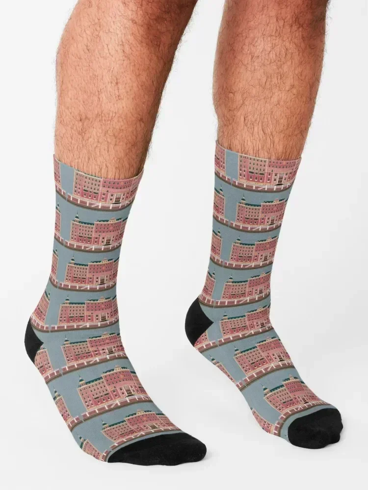 Grand Budapest Hotel Wes Socks gifts custom sports Novelties Socks Woman Men's