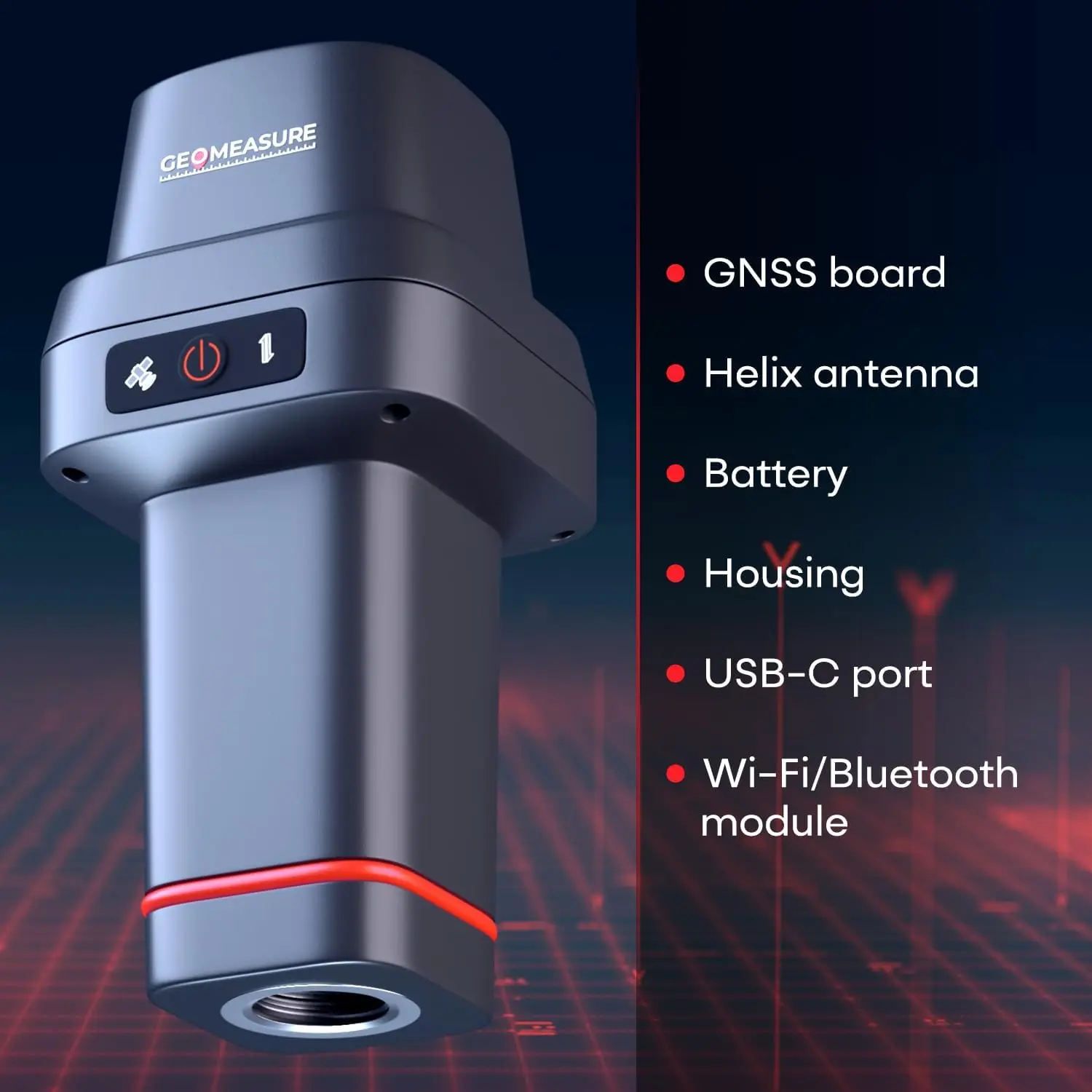 Handheld RTK GNSS Land Survey Receiver Multi Frequency GPS Construction GIS Mapping Stakeout IP67 WiFi Bluetooth GEODNET