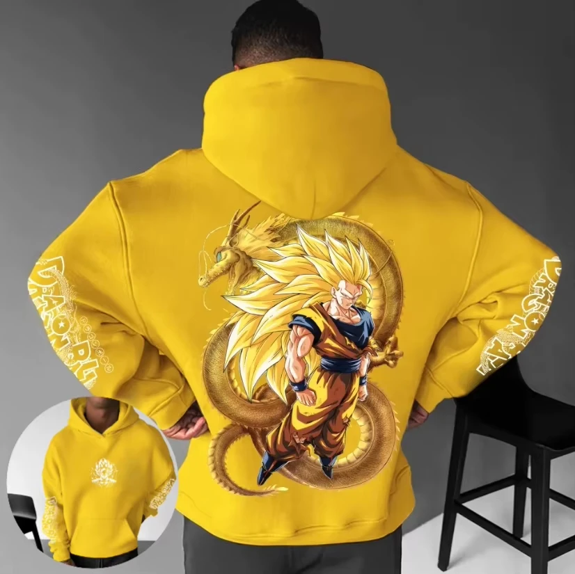 Anime-Hoodie Dragon Ball Harajuku 2025, neue Streetwear-Herren-Herbst- und Winter-Kapuzenpullover, übergroße Damen-Langarm-Unisex