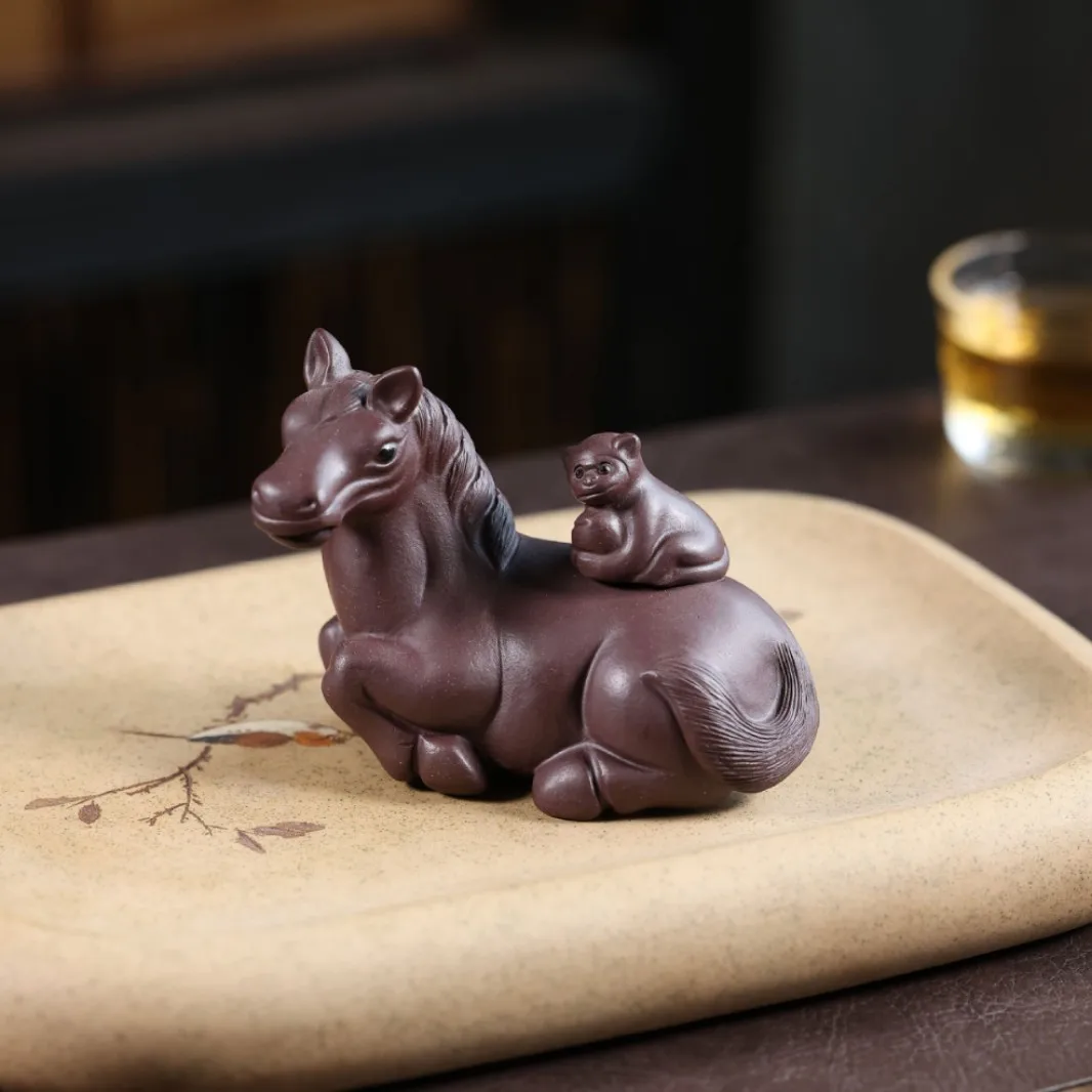 Yixing Purple Clay Pet, Zodiac Sign Immediate Wealth And Promotion, Decorative Piece, Can Be Used For Maintenance, Handmade