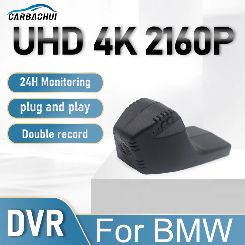 4K HD 2160P Plug and Play Wifi Car DVR Video Recorder Dual lens Dashcam For BMW X5 X3 3 Series 325Li 2019 2020 Dash Cam