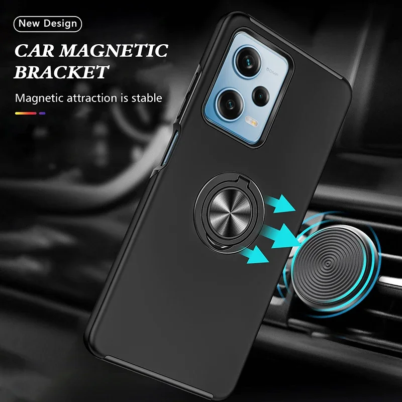 Shockproof Magnet Case For Xiaomi Redmi Note 11 12 13 Pro 5G 4G 11S 10S 13C Poco M6 X5 Pro C65 Anti Shock Armor Case Back Cover