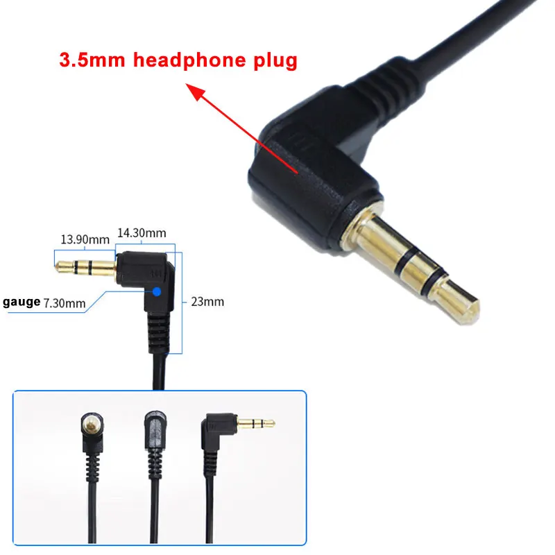 

3.5MM Earphones With 90 Degree Elbow Three Section 3-wire Plug connector And Wire Need To Be Soldered 50/95CM Headset