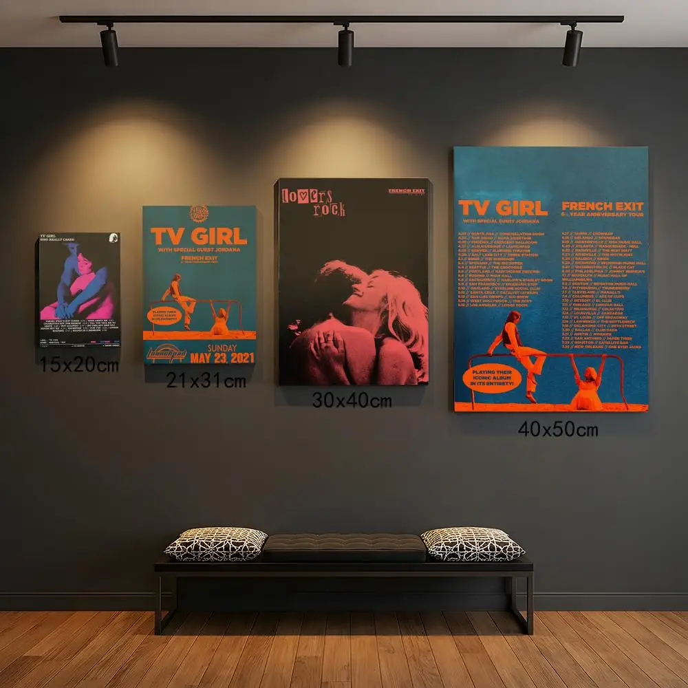 TV Girl Who Really CaresFrench Exit Lovers Rock Poster Premium PP Wall Decal - Peel & Stick, HD Print, Waterproof Home Decor