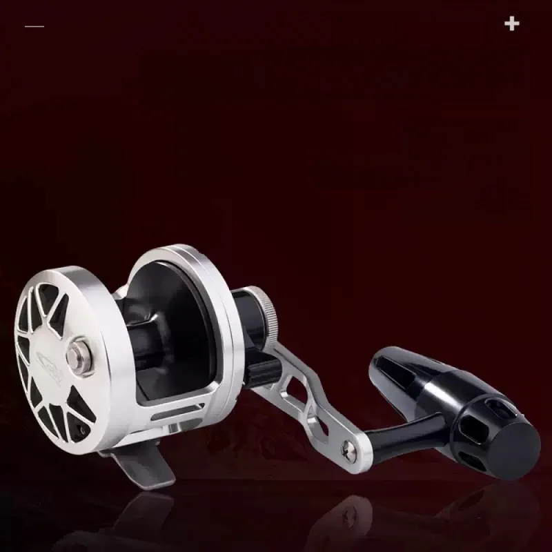 Offshore Deep Sea Boat Fishing Gear All Metal Drum Spinning Reel Slow Rock Iron Plate Wheel Durable Lure Fishing Reel for Saltwa view 5