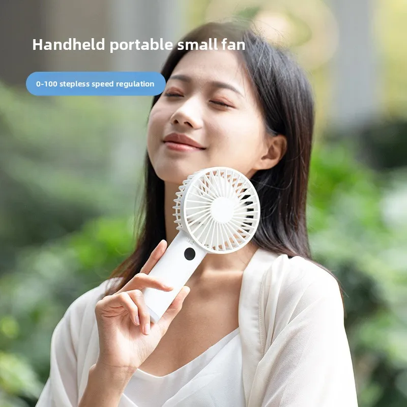 2026 New Handheld Fan 100 Speed USB Outdoor Strong Wind Stepless Speed Control Portable Fan with Night Light for Travel