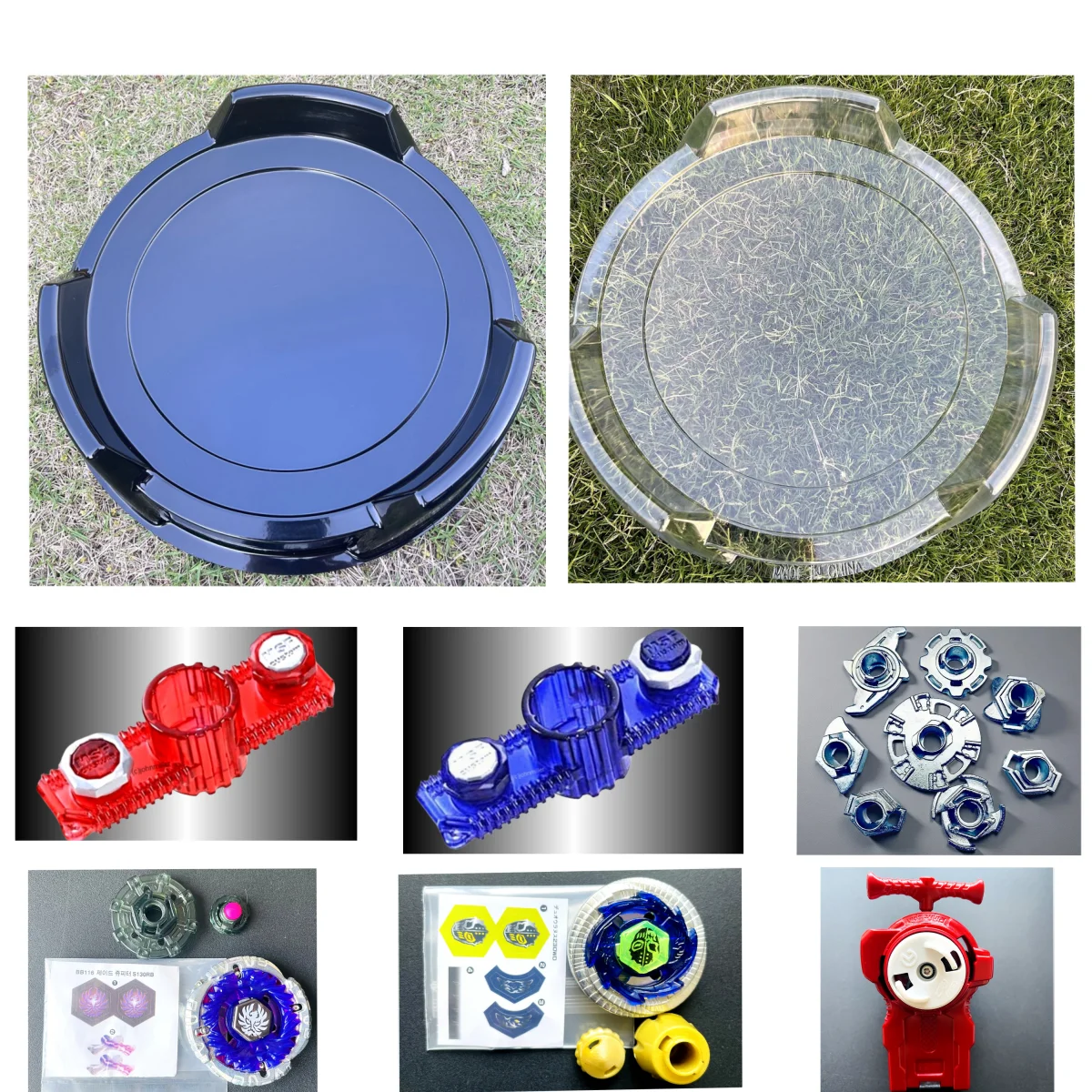 Beysplayer BB10 MFB Ensemble de stade transparent noir/Beys de type d'attaque générique de haute qualité