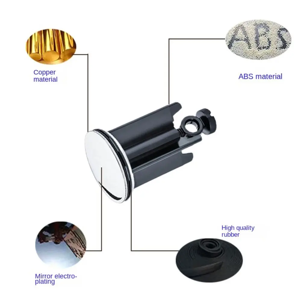 40mm Wash Basin Plug Copper Cover Bathroom Accessories Sink Pop-Up Plug Rubber Seal European Style Strainer Cover
