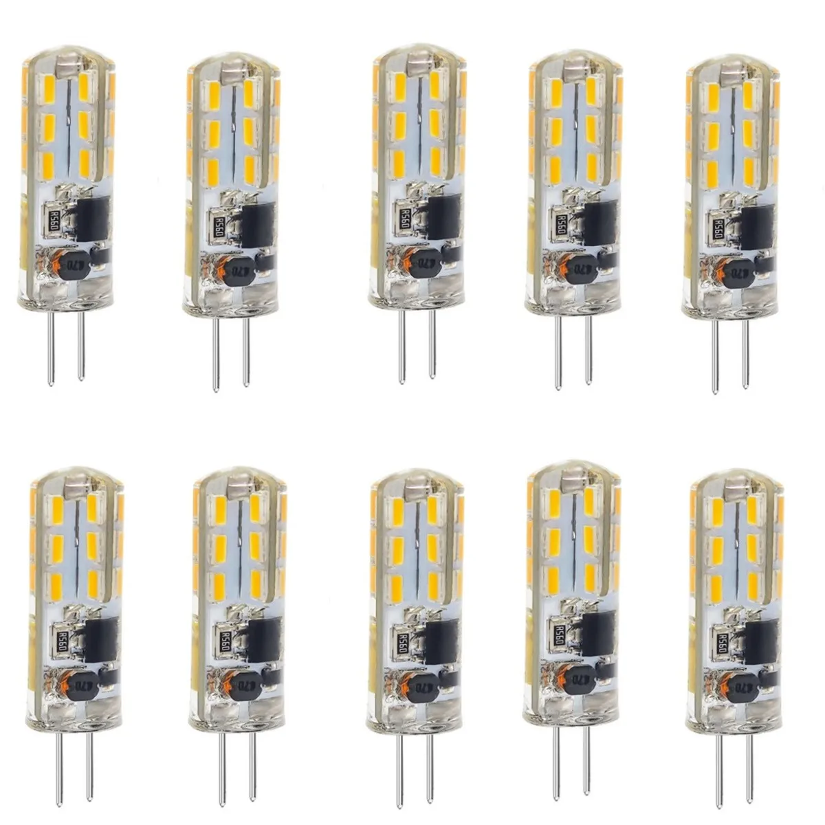 10x 3W 5W 7W LED silica gel Mini G4 bulb AC/DC12V 220V warm white light without stroboscopic replacement of 20W halogen lamp