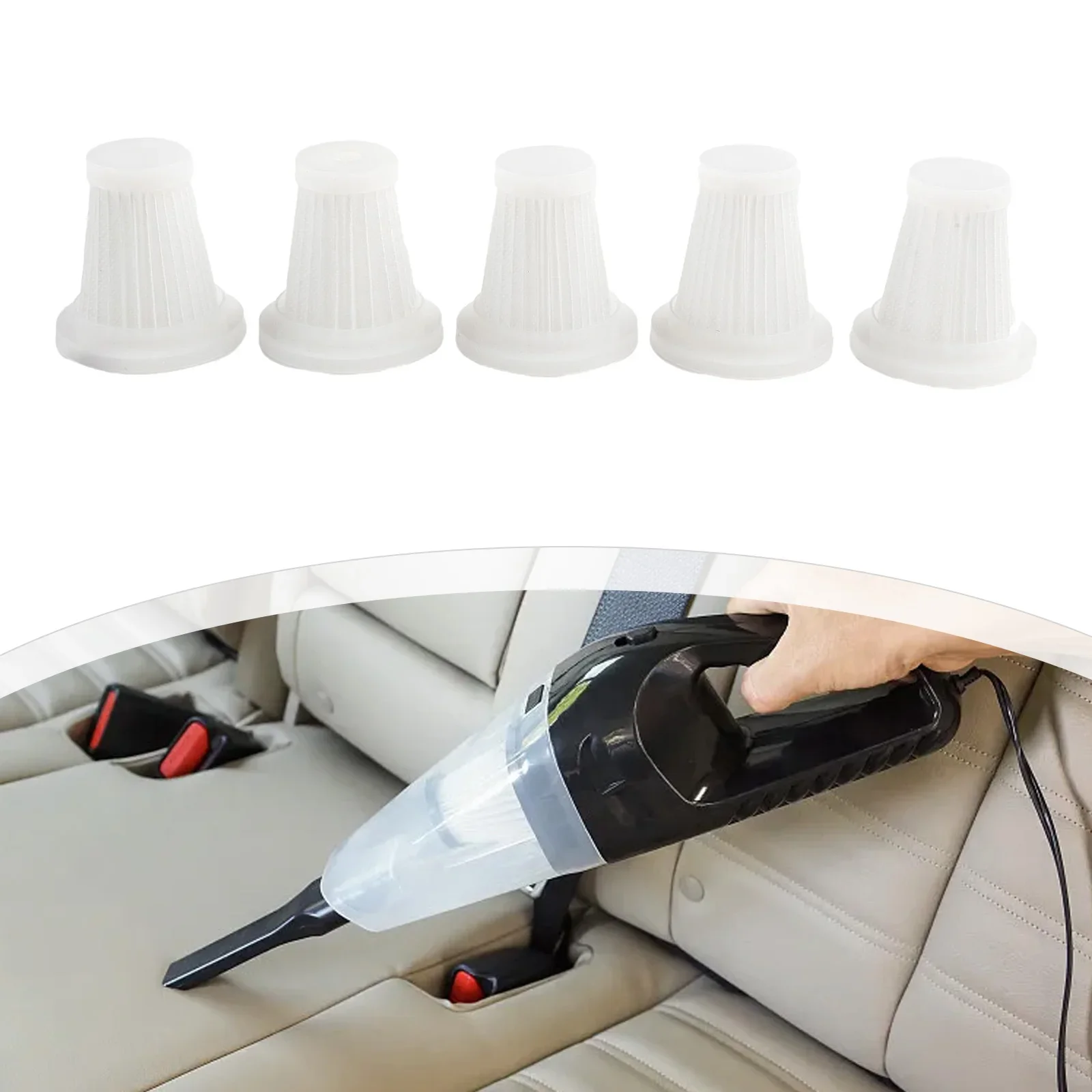 2/3/5pcs Reusable Car Vacuum Cleaner Replace Accessory Washable Filters Reusable&washable Filter Vacuum Cleaner Accessory