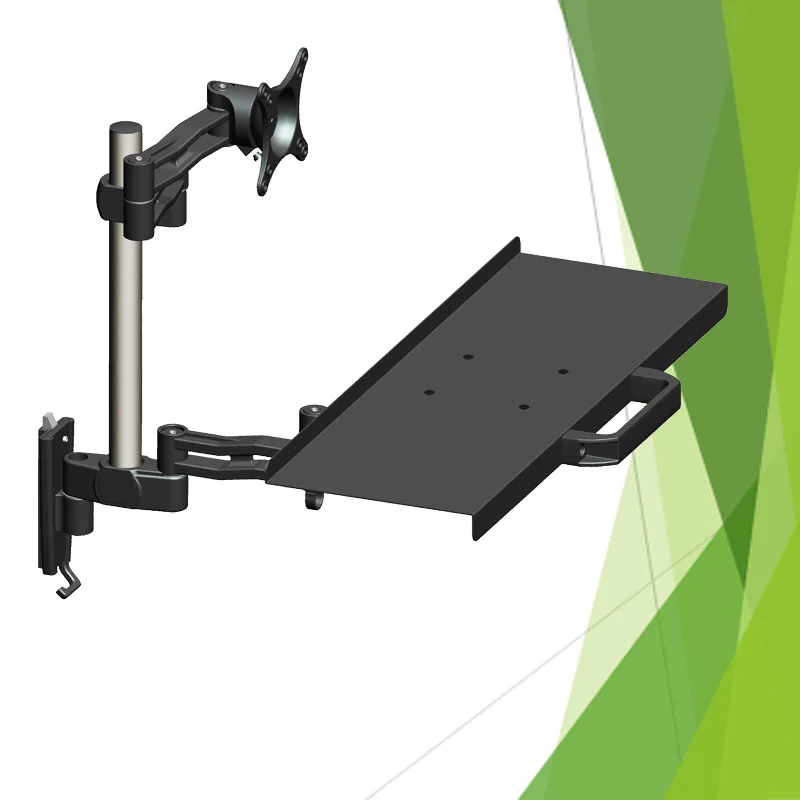 Monitor mouse keyboard wall hanging wall cantilever bracket telescopic frame tray LCD tray integrated