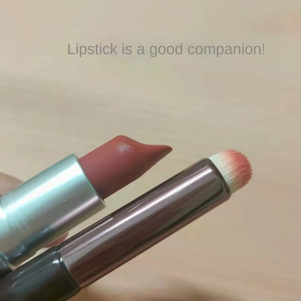 Pincel labial profissional multifuncional, pincel de maquiagem para contorno de base, batom, tingimento, ponta redonda, blush, ferramenta cosmética