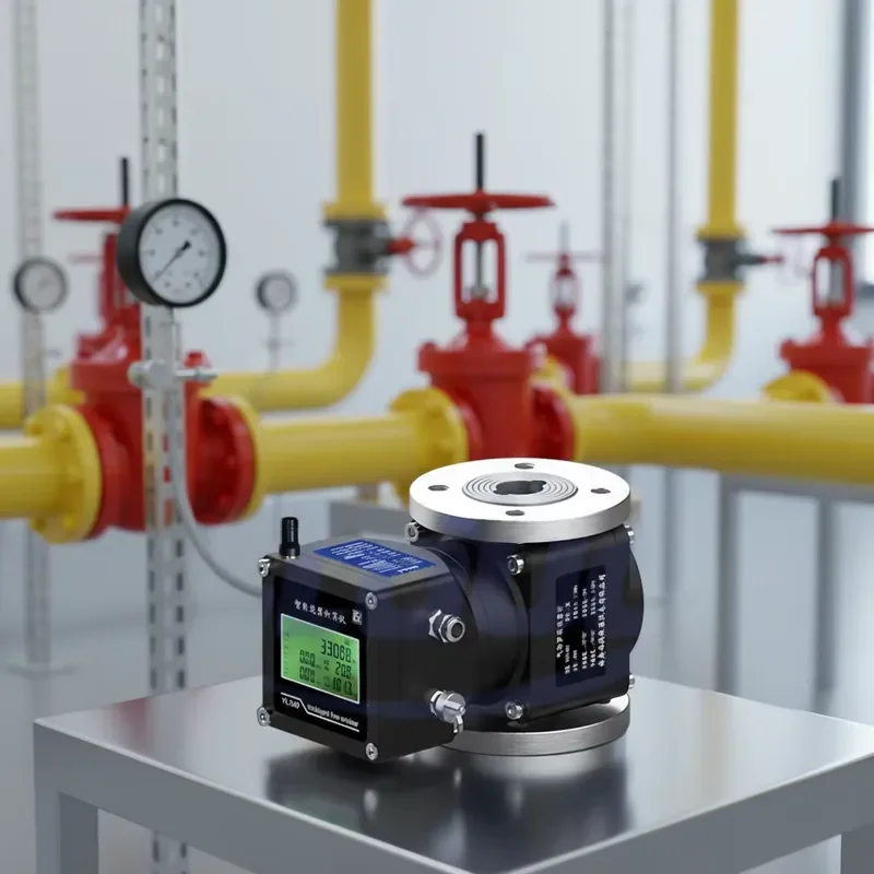 Clouds Battery Powered Wireless Roots Flow Meter 4G NB-IoT LoRa Rotary Flowmeter with 5 Year Battery Life for Remote