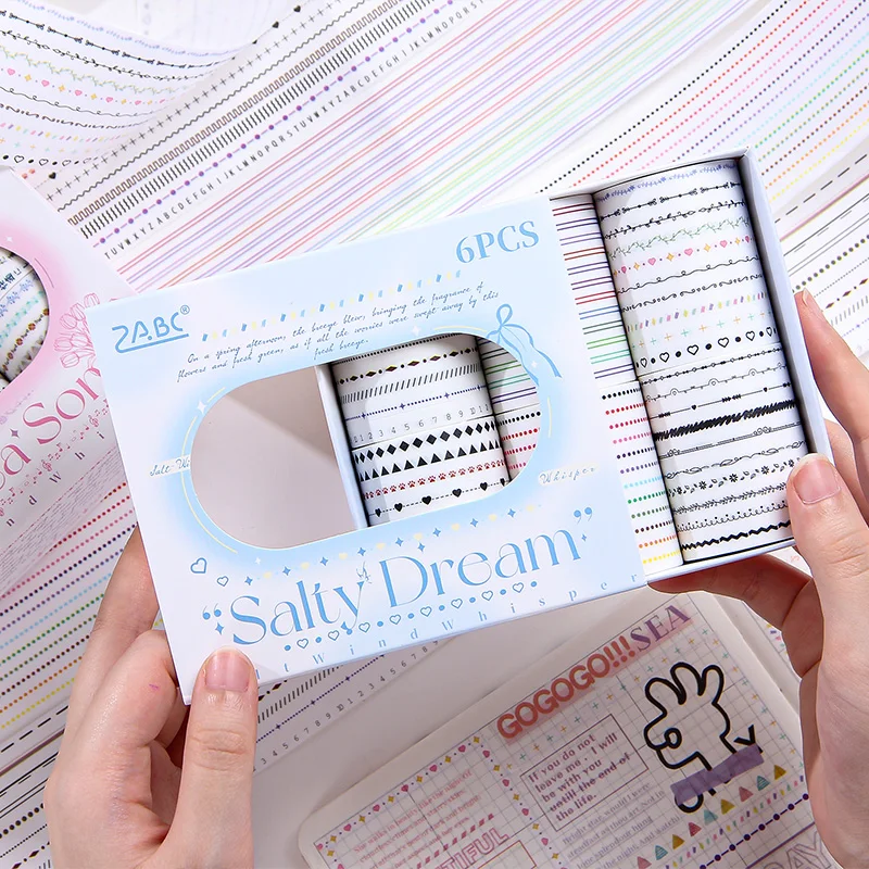 2packs/LOT Clear Salt Time Series decorative fresh paper masking washi tape