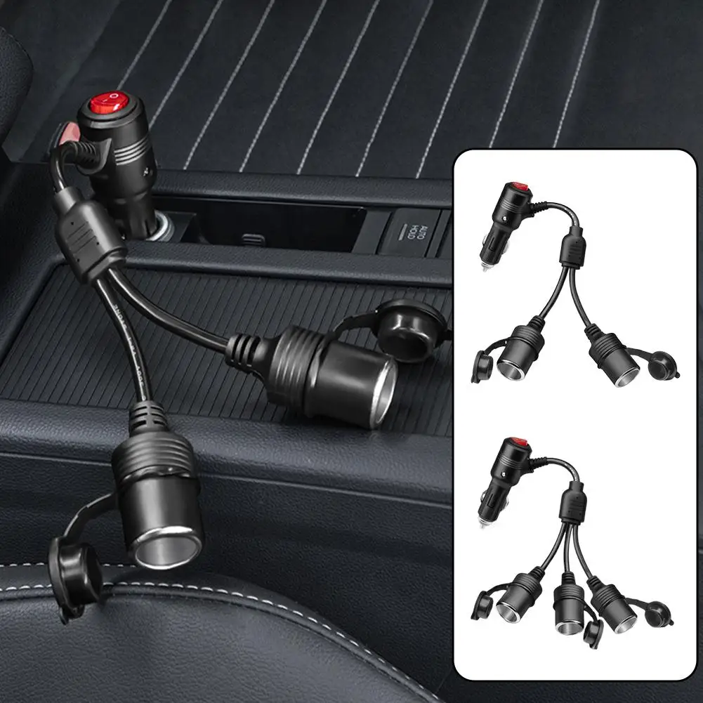 

Разветвитель автомобильного прикуривателя 3-в-1, 180 Вт, 12В/24В, адаптер питания для телефона, 2-в-1 для автомобильного видеорегистратора, GPS, видеокамеры K7H1