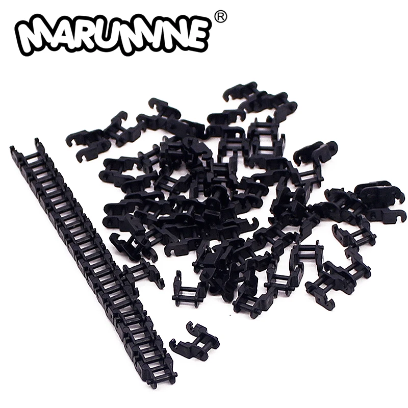 MARUMINE MOC 50PCS Kreative Military Tank Kette Tracks 3711 Mechanische Bausteine DIY Modell Zubehör Weihnachten Spielzeug Geschenk