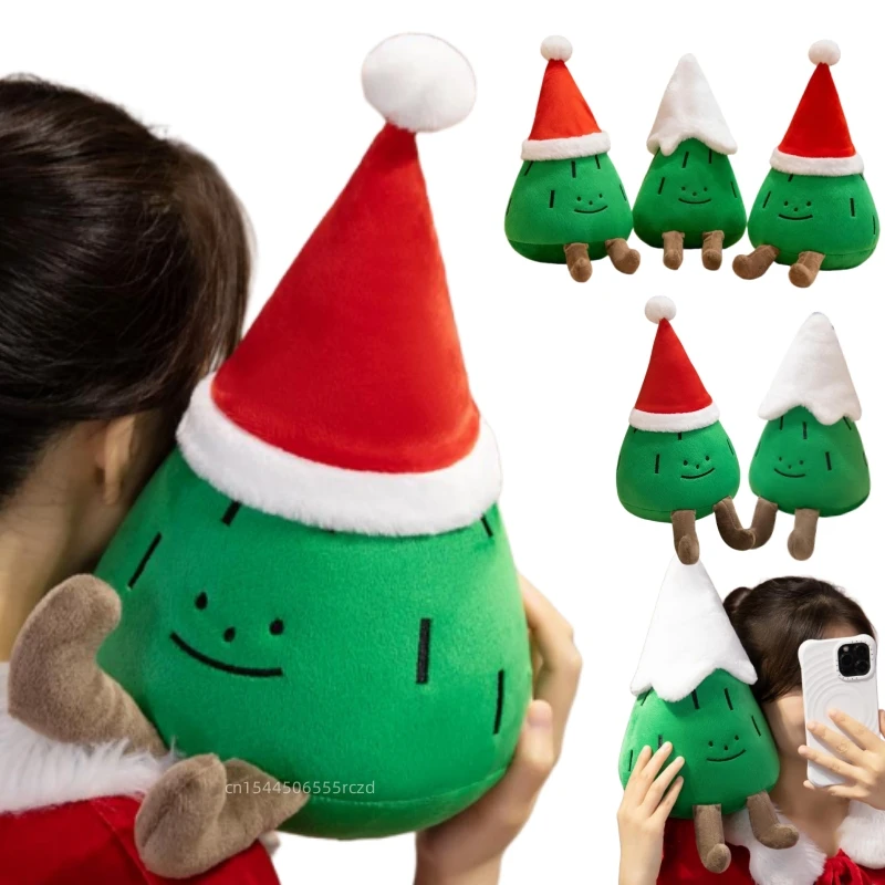 

30 см Новинка 2026 Мультяшная Рождественская Елка Плюшевая Кукла Подушка Милая Шляпа Санта-Клауса Снеговик Сосна Плюшевая Игрушка Домашний Декор Подарок Для Детей