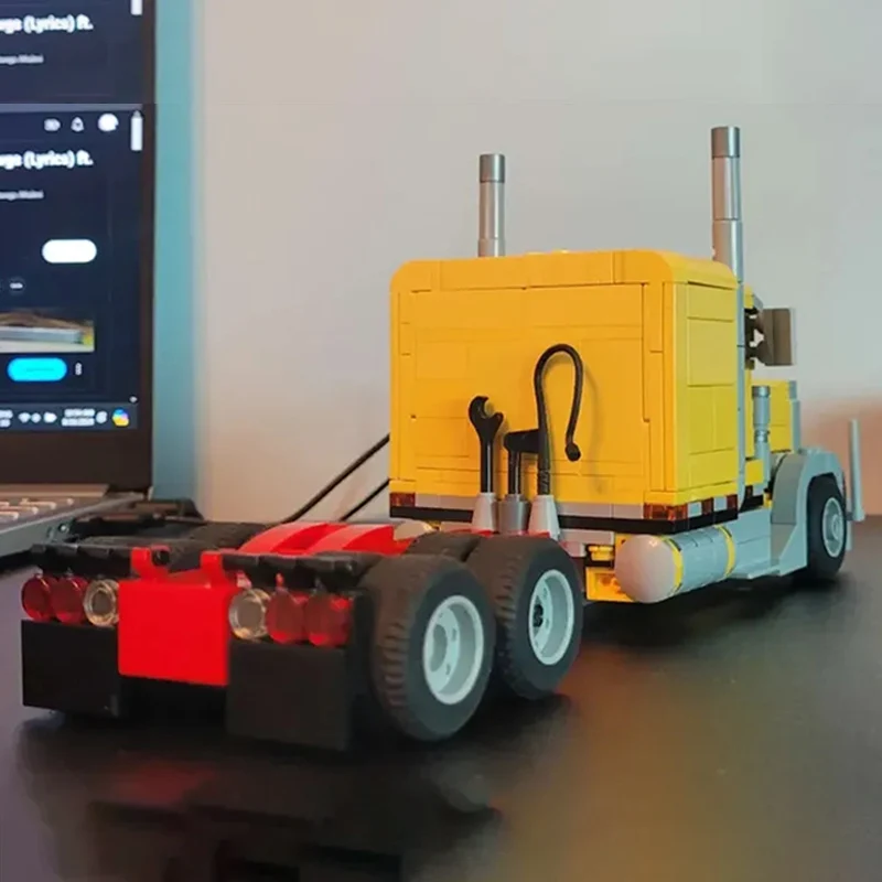 Cidade modelo de carro moc tijolos de construção 379 caminhão trator resistente tecnologia modular crianças presentes do feriado montar brinquedos terno